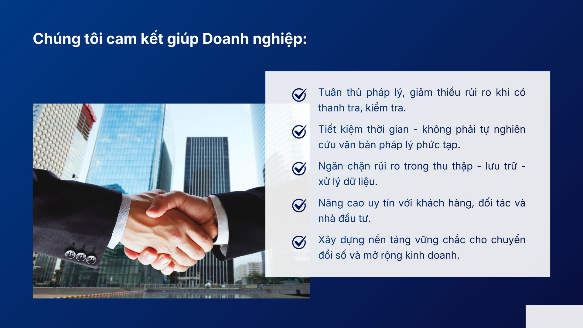 vnds cam kết với khách hàng